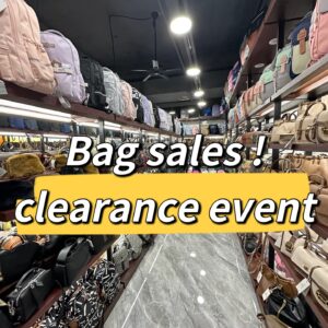 Bag sale and clearance event